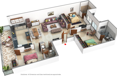3 BHK, Builder Floor (1800 sq.ft.)
